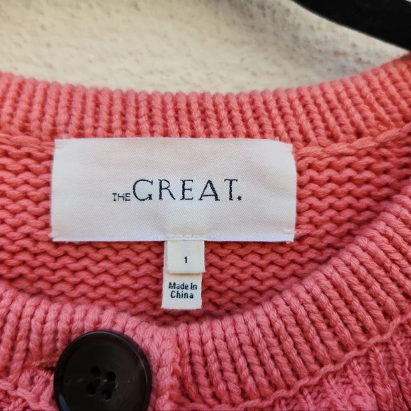 THE GREAT. Coral Ruffle Cardigan Cardigans
